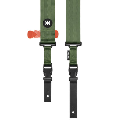 AMUMU SNAPLOCK Army Green Guitar Strap ā Quick-Release, Heavy-Duty & Ultra Comfortable